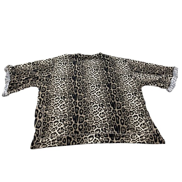 Umgee USA Womens Small Leopard Print Top Short sleeve 95% Polyester 5% Spandex - Picture 2 of 9